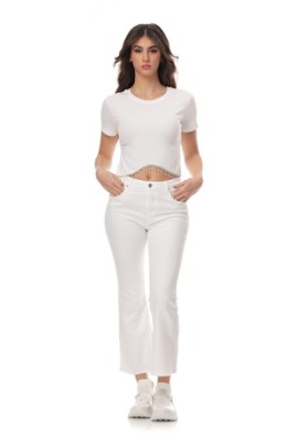 ΠΑΝΤΕΛΟΝΙ CROP ΚΑΜΠΑΝΑ ΜΕ ΞΕΦΤΙΑ