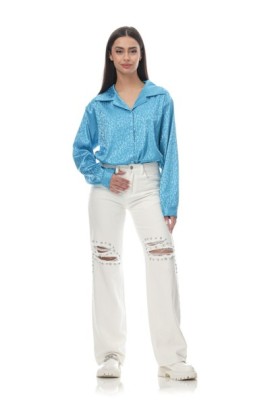 ΠΑΝΤΕΛΟΝΙ DENIM ΜΕ ΣΧΙΣΙΜΑΤΑ ΚΑΙ ΣΤΡΑΣ
