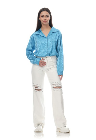 ΠΑΝΤΕΛΟΝΙ DENIM ΜΕ ΣΧΙΣΙΜΑΤΑ ΚΑΙ ΣΤΡΑΣ