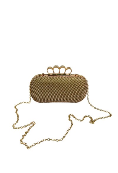 ΤΣΑΝΤΑΚΙ CLUTCH ΟΒΑΛ ΜΕ ΣΤΡΑΣ