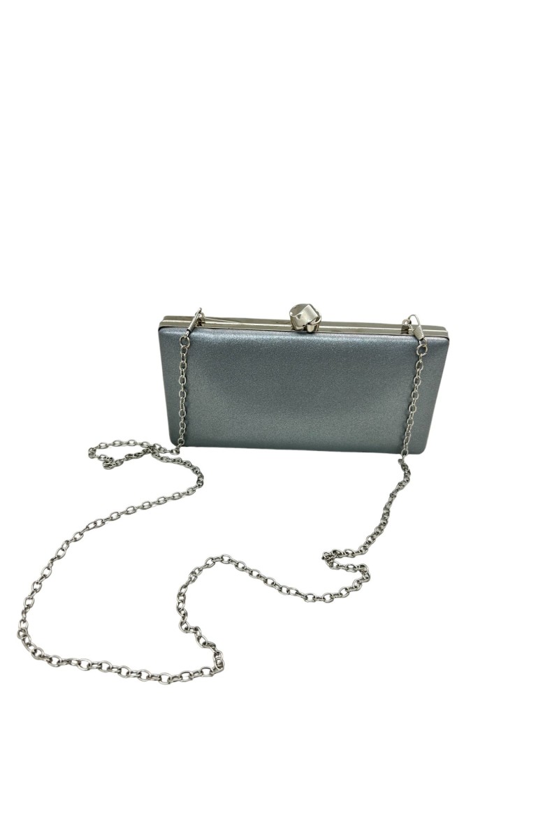 ΤΣΑΝΤΑΚΙ CLUTCH ΜΕ ΜΑΤ ΜΕΤΑΛΛΙΚΗ ΟΨΗ