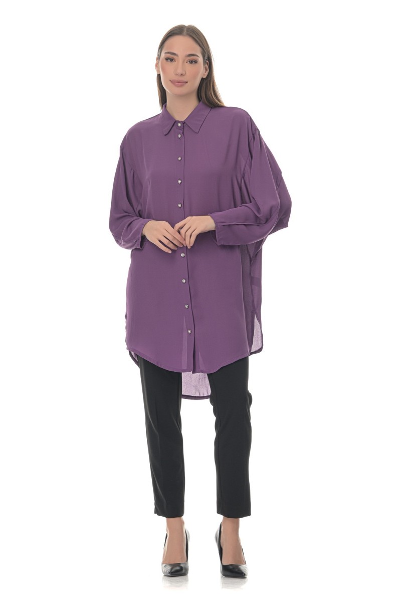 ΠΟΥΚΑΜΙΣΟ OVERSIZED ΜΕ ΣΤΡΑΣ ΚΟΥΜΠΙΑ