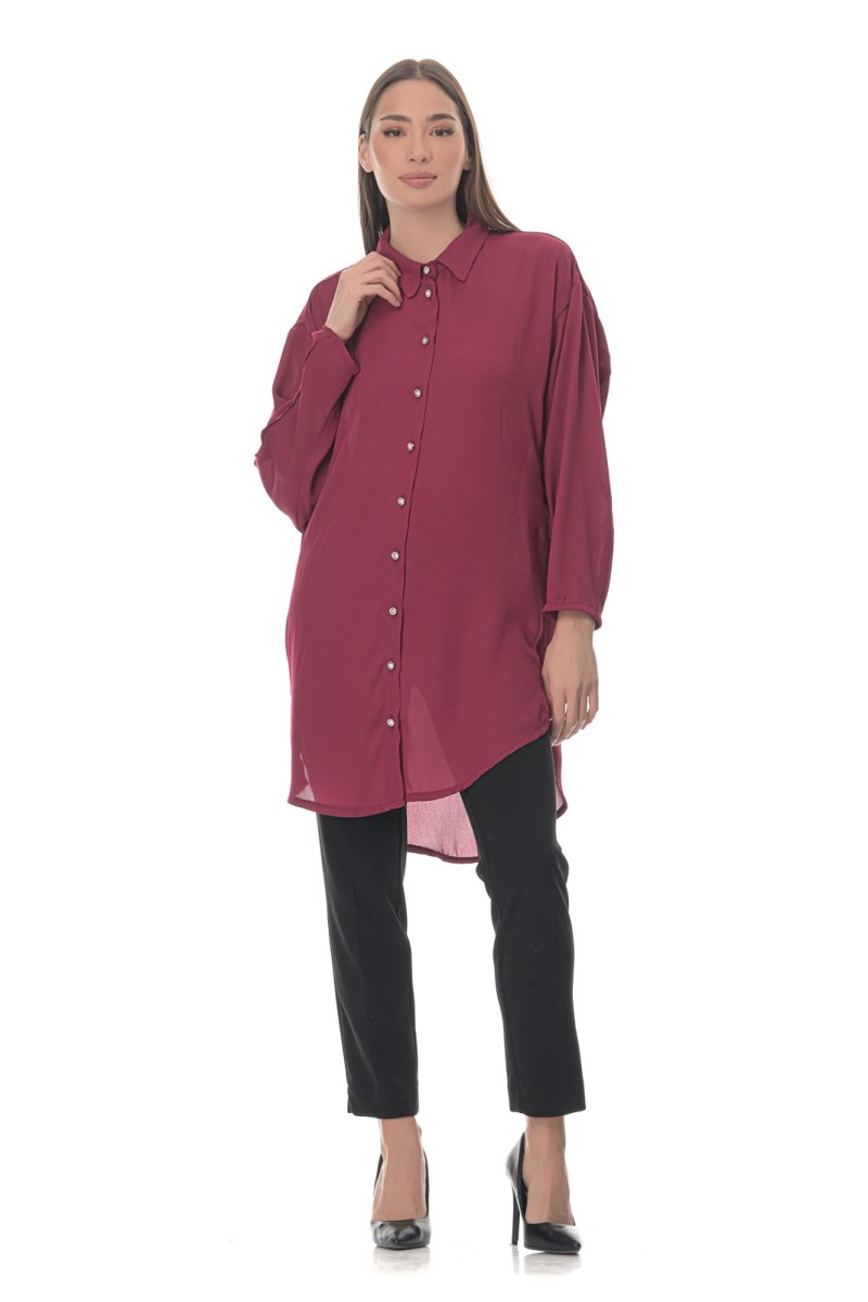 ΠΟΥΚΑΜΙΣΟ OVERSIZED ΜΕ ΣΤΡΑΣ ΚΟΥΜΠΙΑ