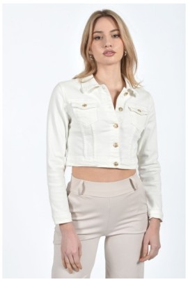 ΜΠΟΥΦΑΝ DENIM CROP  ΜΕ ΧΡΥΣΑ ΚΟΥΜΠΙΑ