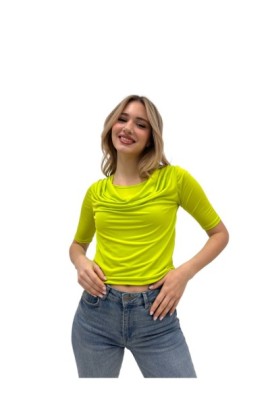 ΜΠΛΟΥΖΑ CROP  ΝΤΡΑΠΕ ΜΕ ΕΠΕΝΔΥΣΗ