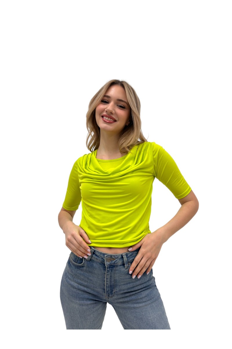 ΜΠΛΟΥΖΑ CROP  ΝΤΡΑΠΕ ΜΕ ΕΠΕΝΔΥΣΗ