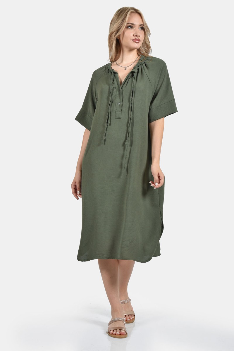 ΦΟΡΕΜΑ OVERSIZED ΜΕ ΚΟΡΔΟΝΙΑ ΣΤΗ ΛΑΙΜΟΚΟΨΗ
