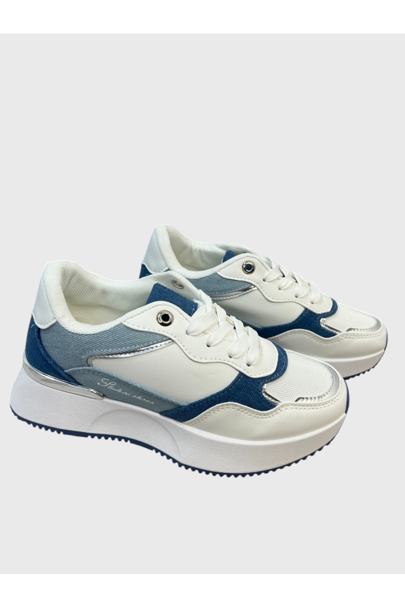 SNEAKERS ΔΙΧΡΩΜΟ ΜΕ ΜΕΤΑΛΛΙΚΕΣ ΛΕΠΤΟΜΕΡΕΙΕΣ