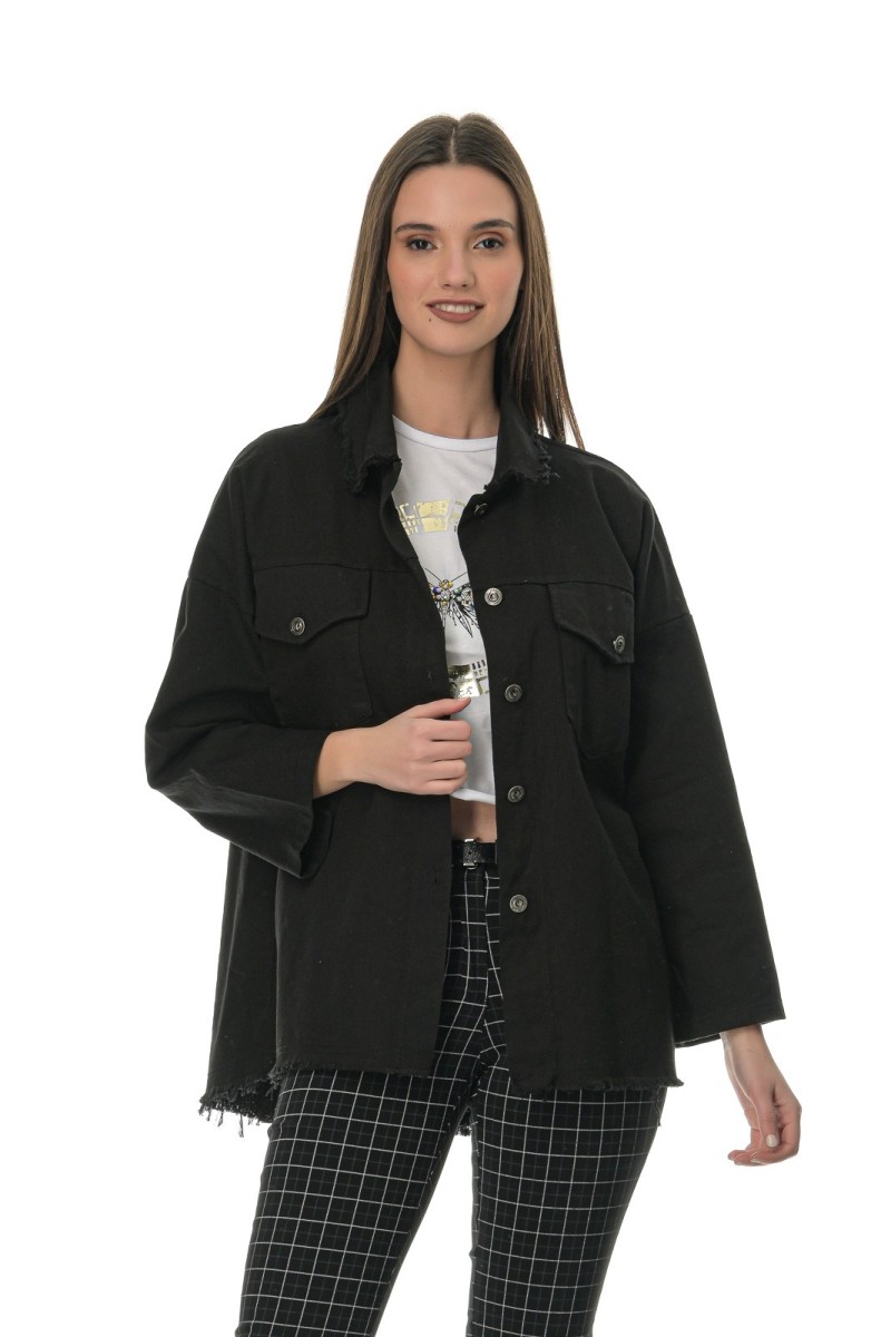 ΖΑΚΕΤΑ ΠΟΥΚΑΜΙΣΟ DENIM ΜΕ ΞΕΦΤΙΑ ΖΑΚΕΤΑ ΠΟΥΚΑΜΙΣΟ DENIM ΜΕ ΞΕΦΤΙΑ