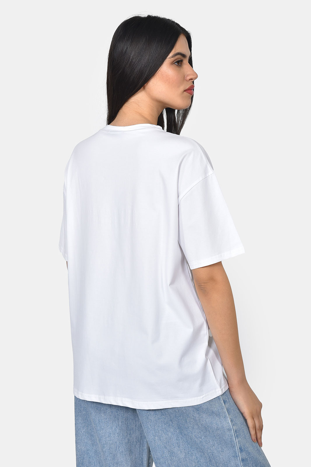 T-SHIRT ΜΕ ΑΠΛΙΚΕ ΚΑΙ ΣΤΡΑΣ QUEEN - Image 3