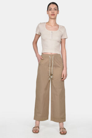 ΠΑΝΤΕΛΟΝΙ CROP JOGGER ΜΕ ΡΕΒΕΡ