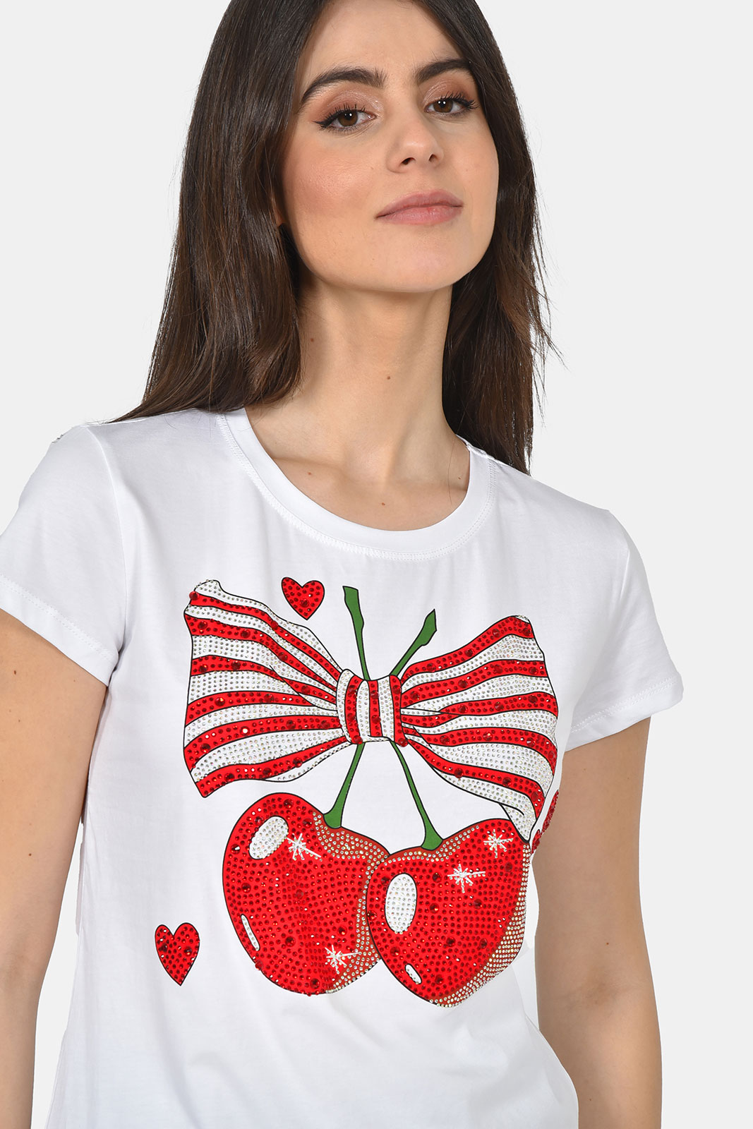 T-SHIRT ΜΕ ΤΥΠΩΜΑ ΚΑΙ ΣΤΡΑΣ ΚΕΡΑΣΙΑ - Image 2