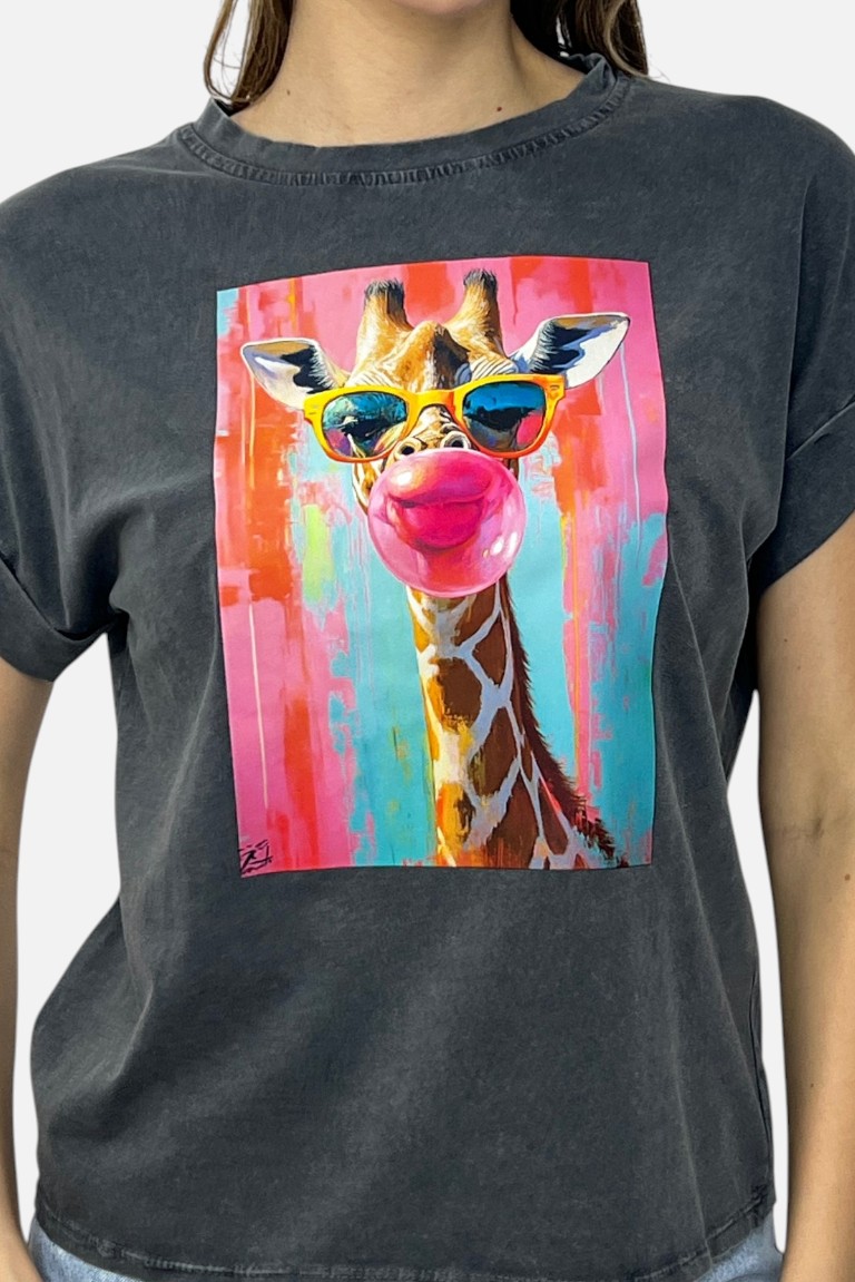 T-SHIRT ΜΕ ΤΥΠΩΜΑ ΚΑΜΗΛΟΠΑΡΔΑΛΗ - Image 7