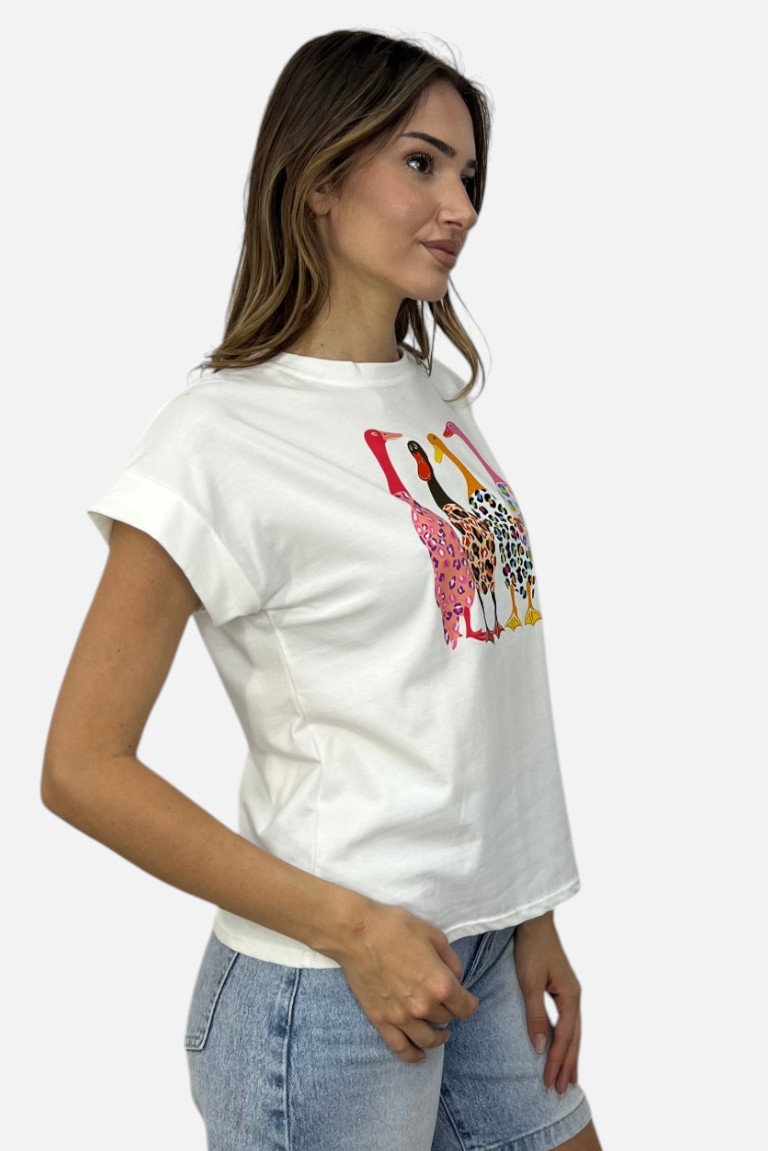 T-SHIRT ΜΕ ΤΥΠΩΜΑ ΠΑΠΙΕΣ - Image 2