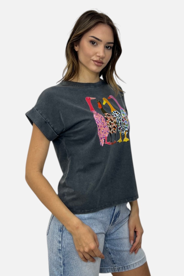 T-SHIRT ΜΕ ΤΥΠΩΜΑ ΠΑΠΙΕΣ - Image 6