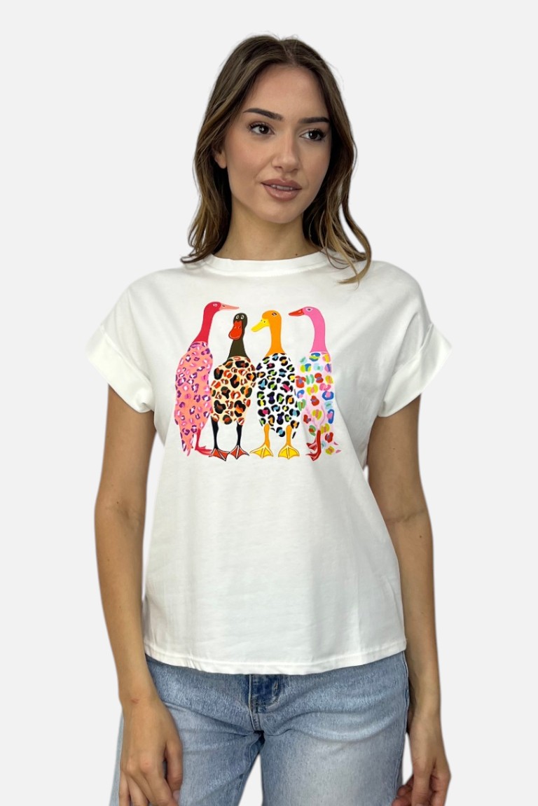 T-SHIRT ΜΕ ΤΥΠΩΜΑ ΠΑΠΙΕΣ