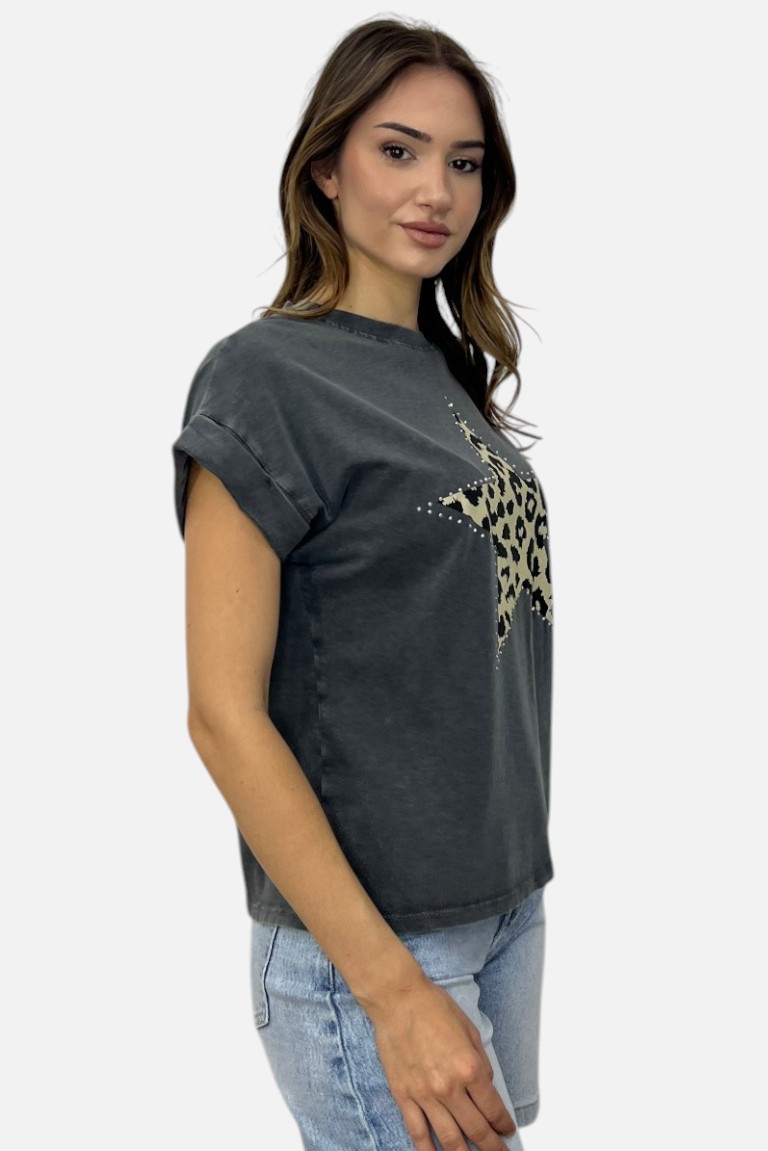 T-SHIRT ΜΕ ΤΥΠΩΜΑ ΑΣΤΕΡΙ ΑΝΙΜΑΛ - Image 6