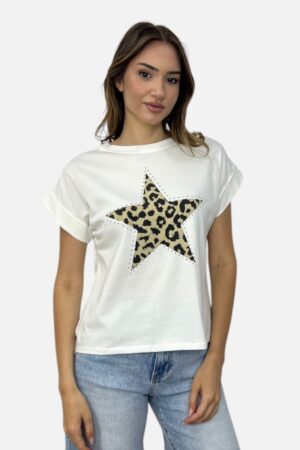 T-SHIRT ΜΕ ΤΥΠΩΜΑ ΑΣΤΕΡΙ ΑΝΙΜΑΛ
