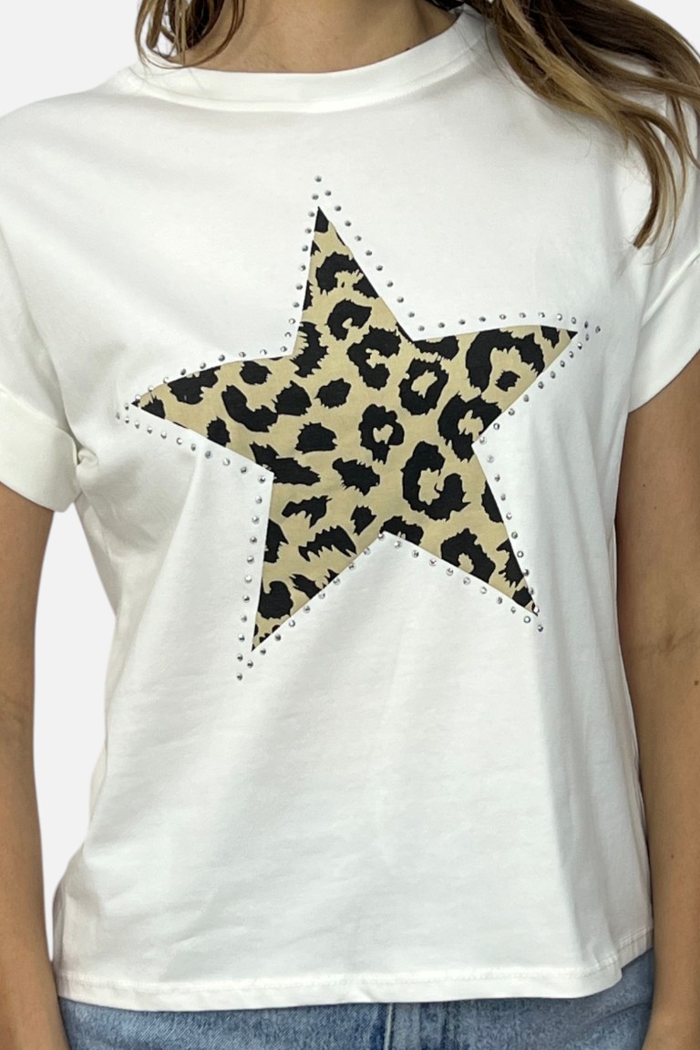 T-SHIRT ΜΕ ΤΥΠΩΜΑ ΑΣΤΕΡΙ ΑΝΙΜΑΛ - Image 3