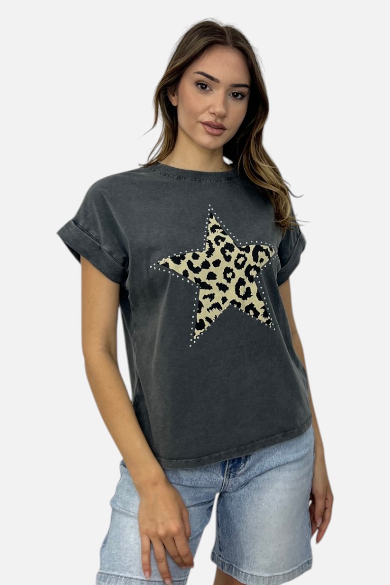 T-SHIRT ΜΕ ΤΥΠΩΜΑ ΑΣΤΕΡΙ ΑΝΙΜΑΛ - Image 5