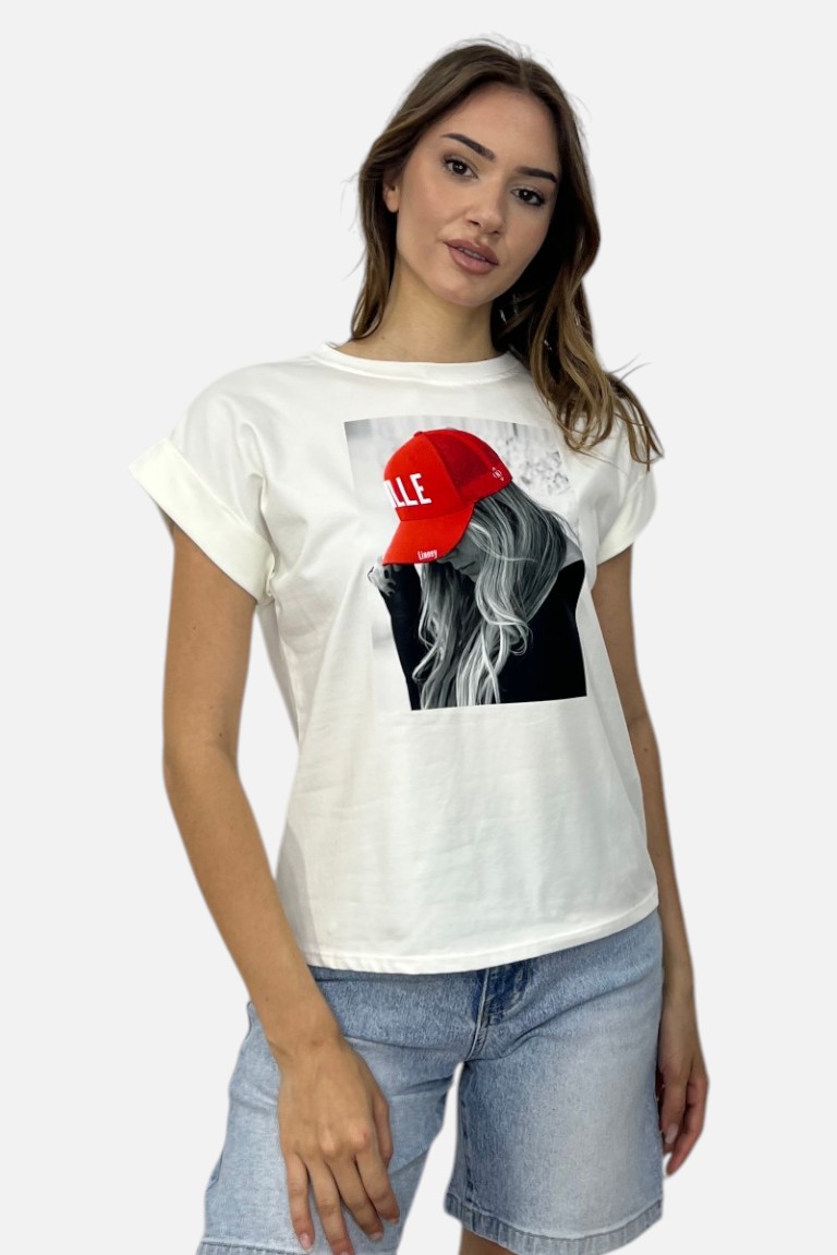 T-SHIRT ΜΕ ΤΥΠΩΜΑ ΚΟΡΙΤΣΙ - Image 5