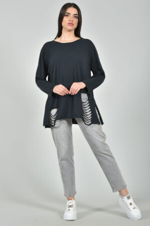 ΠΑΝΤΕΛΟΝΙ ΤΖΙΝ PLUS SIZE ΨΗΛΟΜΕΣΟ MOM FIT