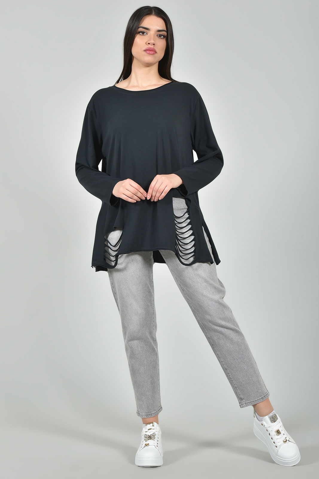 ΠΑΝΤΕΛΟΝΙ ΤΖΙΝ PLUS SIZE ΨΗΛΟΜΕΣΟ MOM FIT