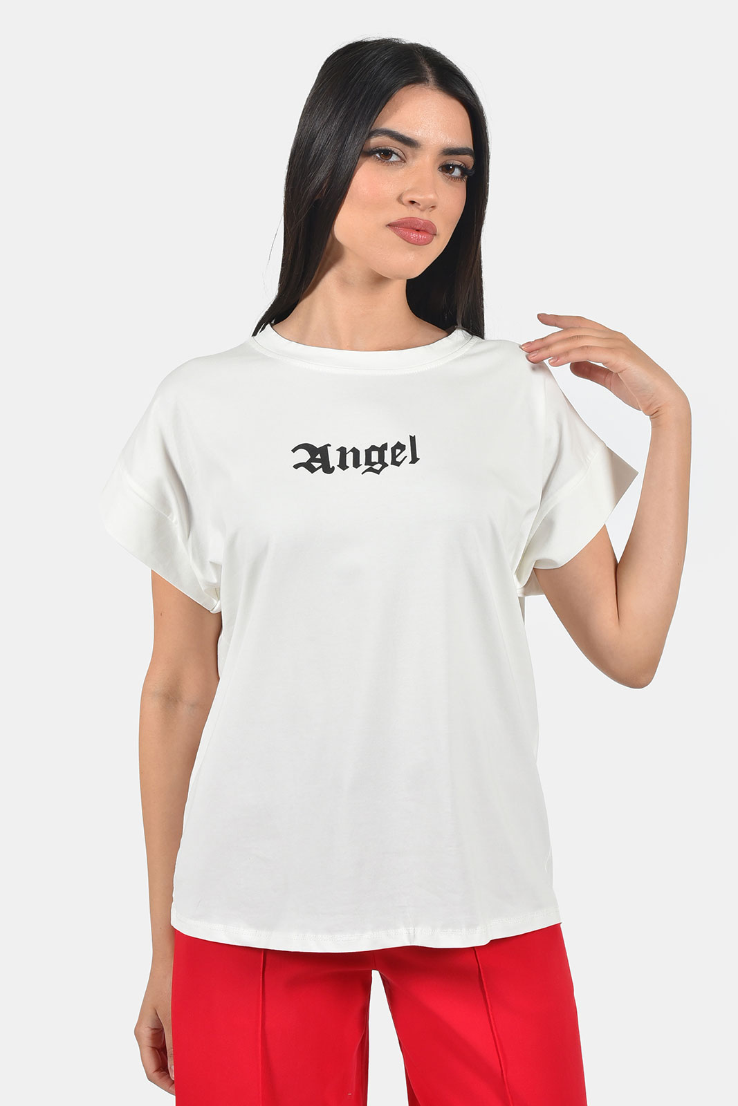ΜΠΛΟΥΖΑ ΜΕ ΤΥΠΩΜΑ ANGEL ΜΕ ΣΤΡΑΣ ΦΤΕΡΑ