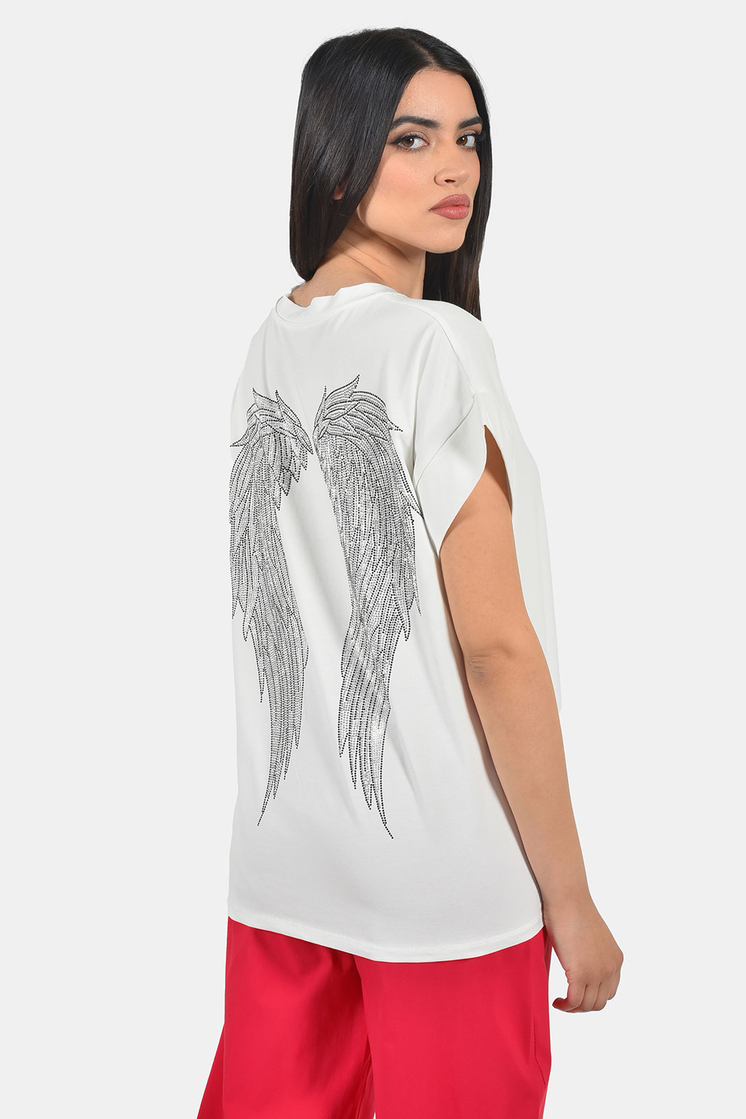 ΜΠΛΟΥΖΑ ΜΕ ΤΥΠΩΜΑ ANGEL ΜΕ ΣΤΡΑΣ ΦΤΕΡΑ - Image 3