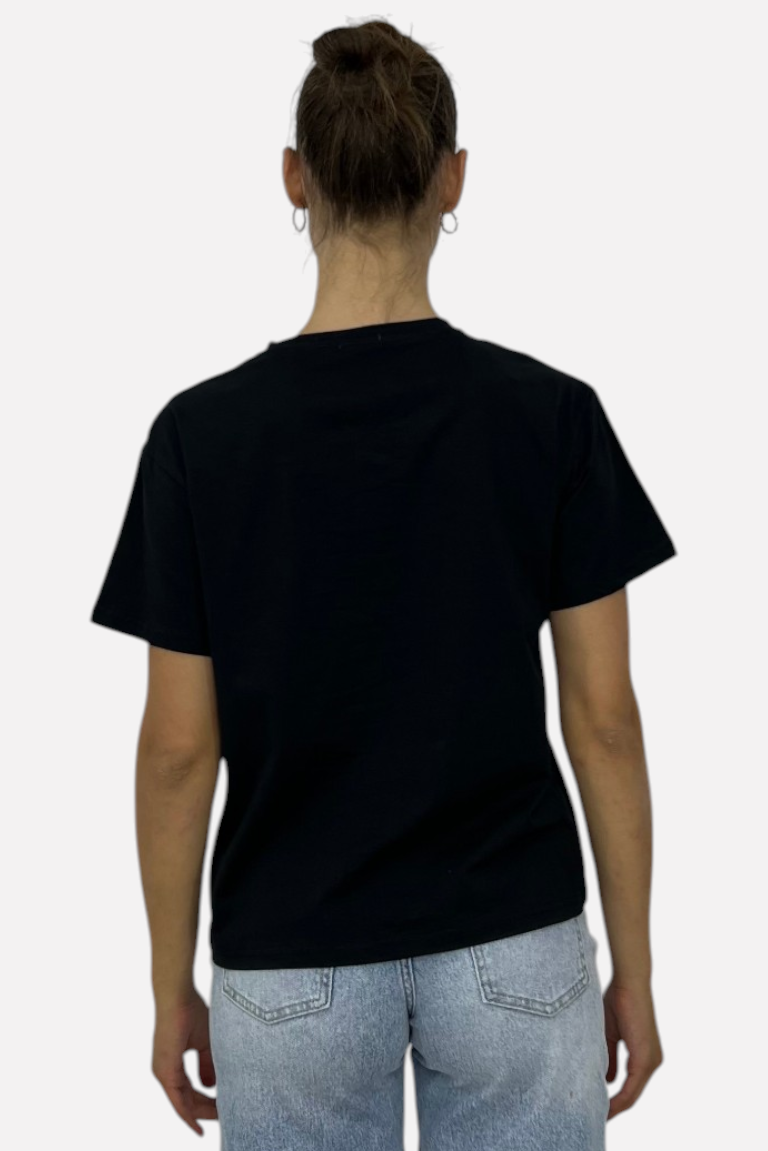 T-SHIRT ΜΕ ΣΤΡΑΣ ΜΟΤΙΦ SMILE - Image 7