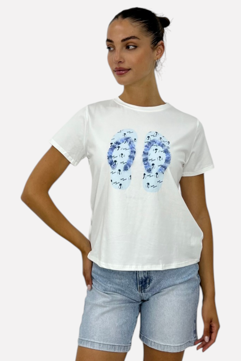 T-SHIRT ΜΕ ΤΥΠΩΜΑ ΣΑΓΙΟΝΑΡΕΣ - Image 5
