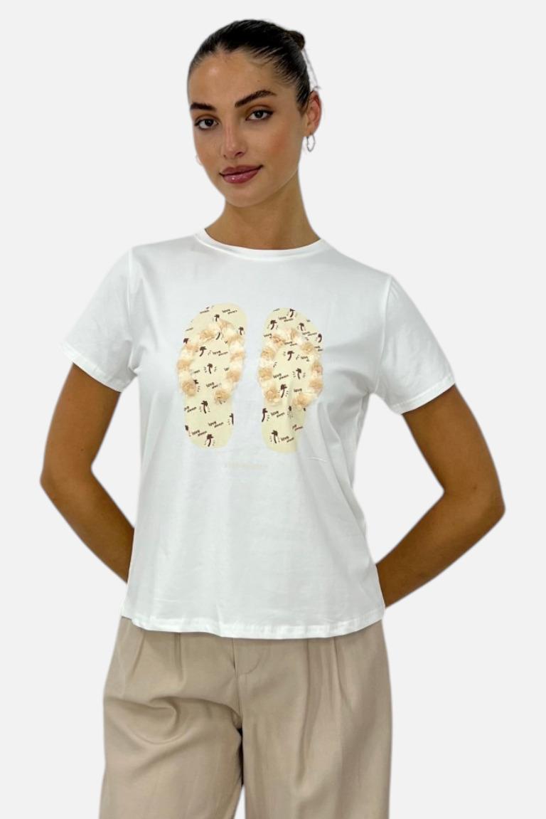 T-SHIRT ΜΕ ΤΥΠΩΜΑ ΣΑΓΙΟΝΑΡΕΣ