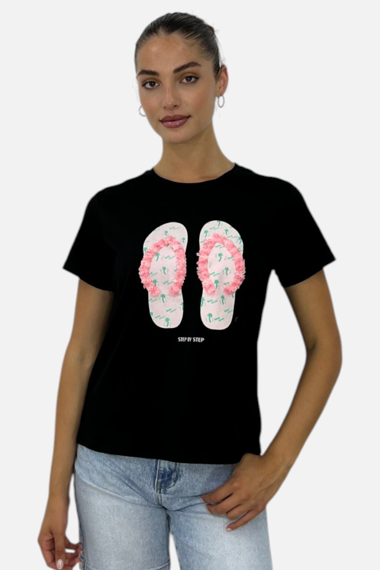 T-SHIRT ΜΕ ΤΥΠΩΜΑ ΣΑΓΙΟΝΑΡΕΣ - Image 9