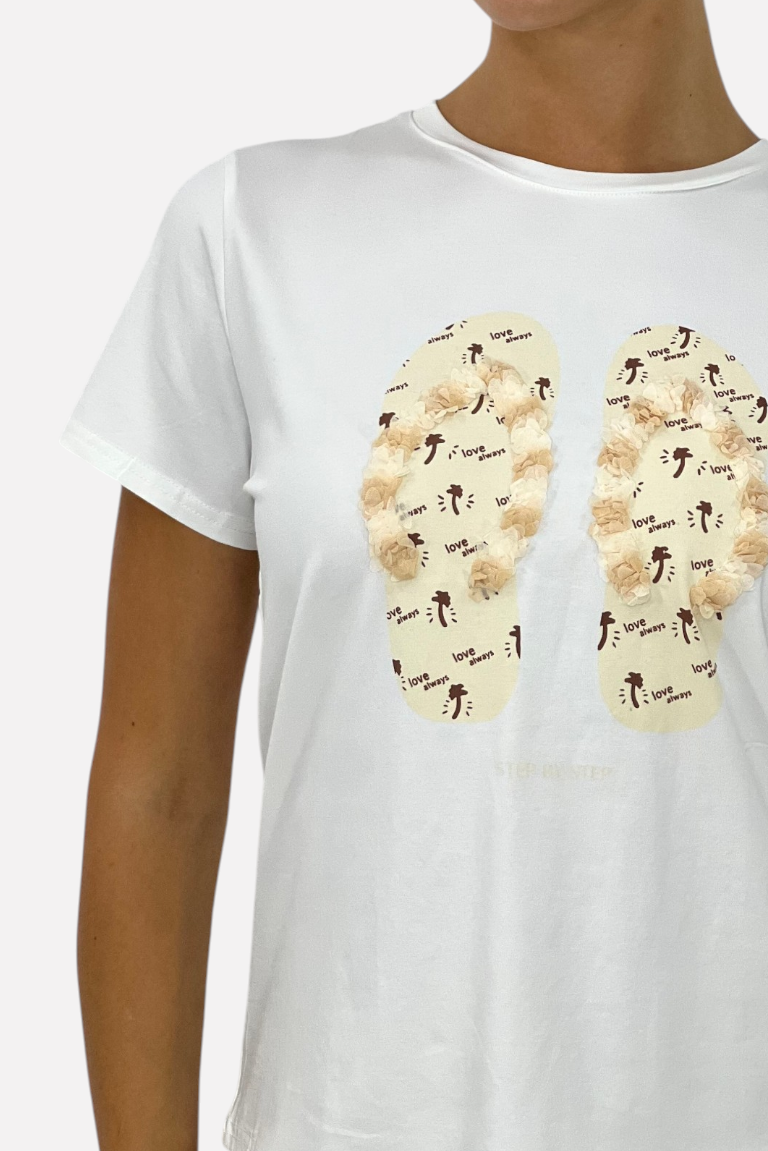 T-SHIRT ΜΕ ΤΥΠΩΜΑ ΣΑΓΙΟΝΑΡΕΣ - Image 3
